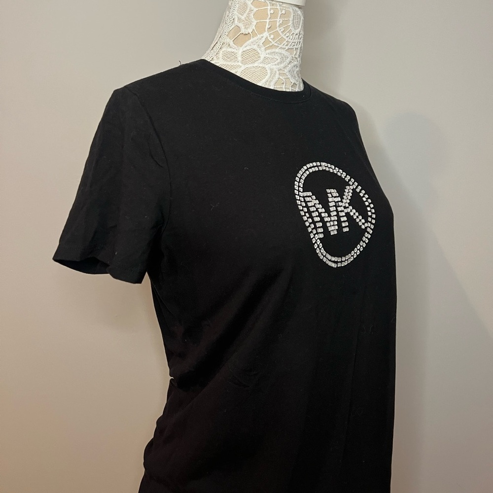 Michael Kors Black Short Sleeve Tee with Logo